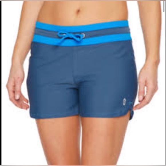 FREE COUNTRY Purple and Grey Women’s Swim Shorts Trunks NWOT - Picture 3 of 16